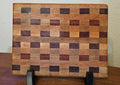Multi-Hardwood End-Grain Cutting Board — 12.75" × 10" × 0.75"