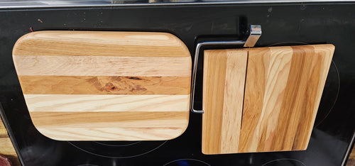 Cheese slicing board with bonus meat slicing board